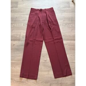 NWT Inserch size 34 men’s burgundy pleated front dress pants